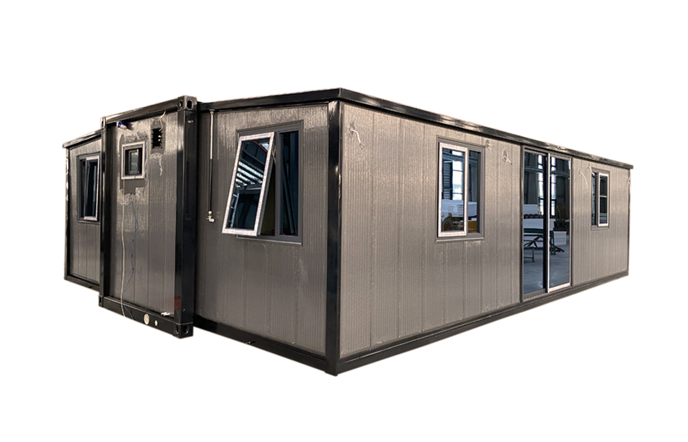 40ft vysoce luxusní přizpůsobený 30ft rozšiřitelný kontejner s kovovým vnějším klínovým plechem