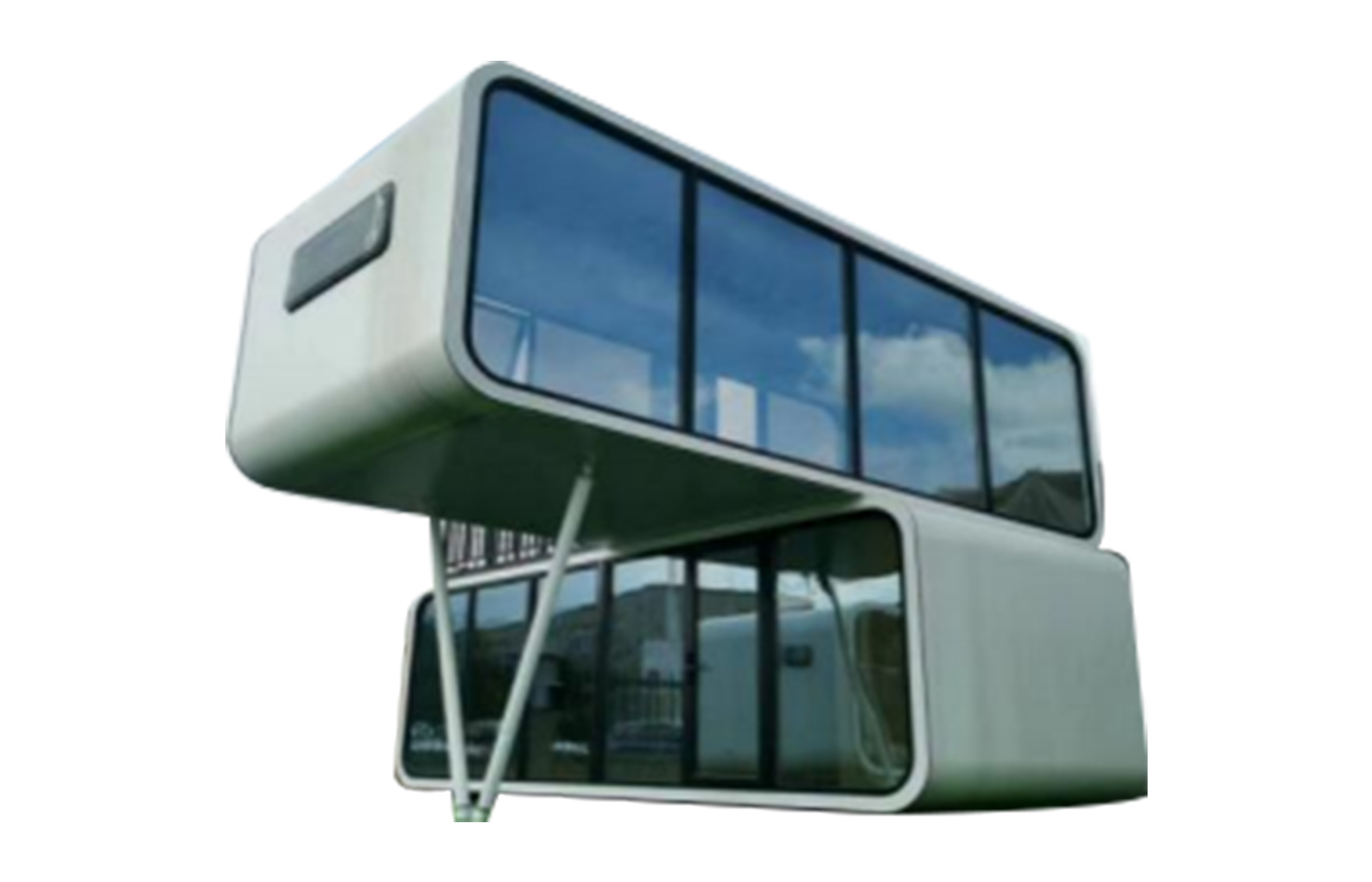 Přizpůsobený dvouvrstvý Apple Cabin Container House Módní rezidence